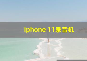 iphone 11录音机